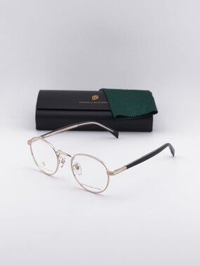 David Beckham DB 1127 0RHL 00 Round Eyeglasses 49mm - Gold